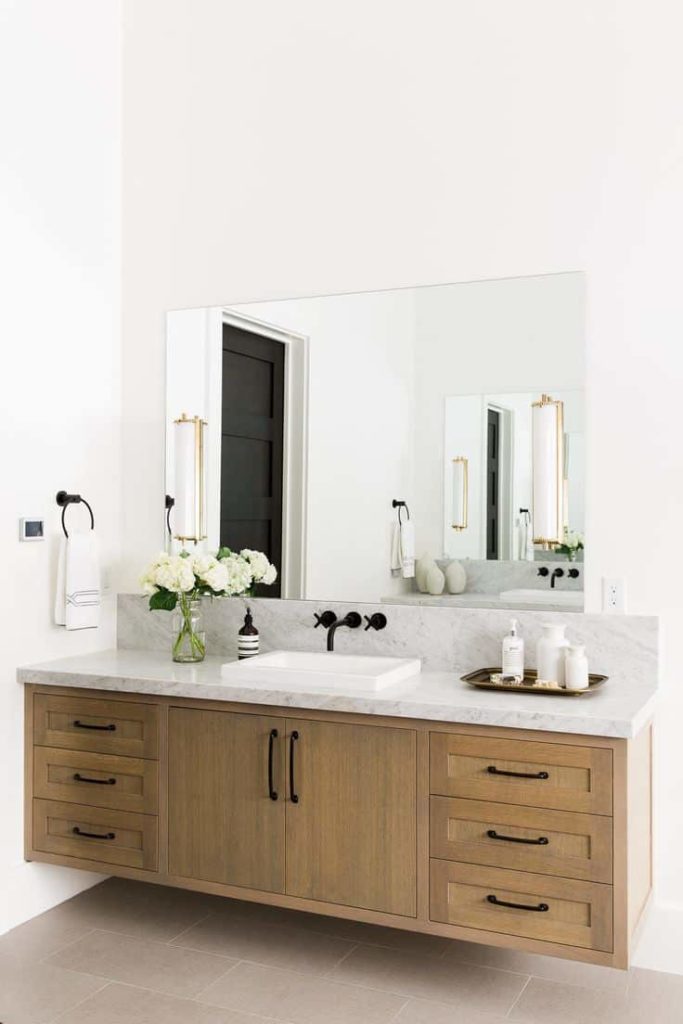 Round Marble Top Vanity Units